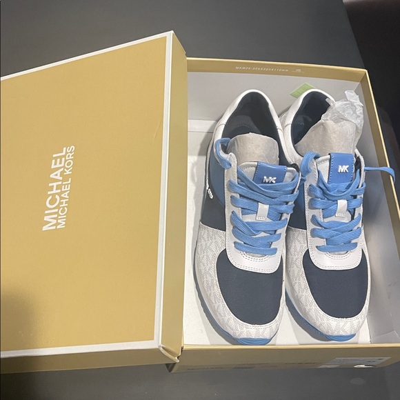 Michael Kors Blue and White Sneakers - Picture 3 of 11